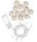 We R DIY Party Light Strand W/12 Bulbs-Gold Glitter Globes, White Wire